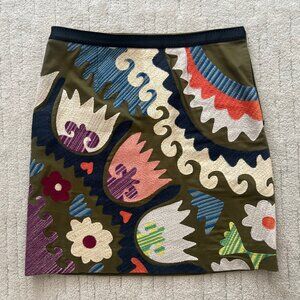 Colorful Floral Mini Skirt